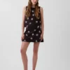 Mini-Skort aus Leinenmischung