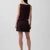 Mini-Skort aus Leinenmischung