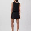 Mini-Skort aus Leinenmischung