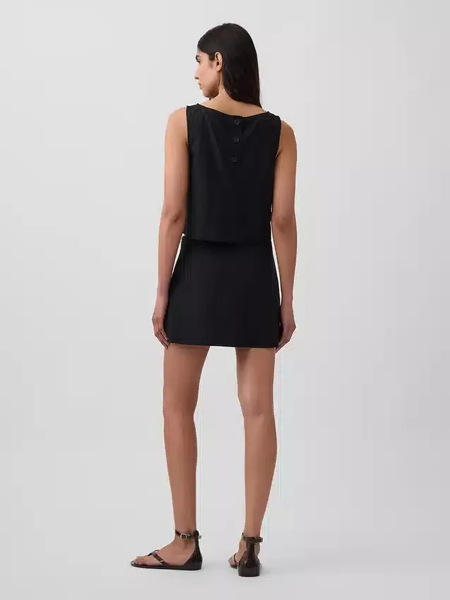 Mini-Skort aus Leinenmischung