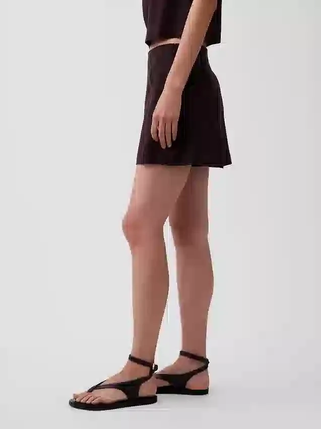 Mini-Skort aus Leinenmischung