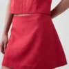 Mini-Skort aus Leinenmischung