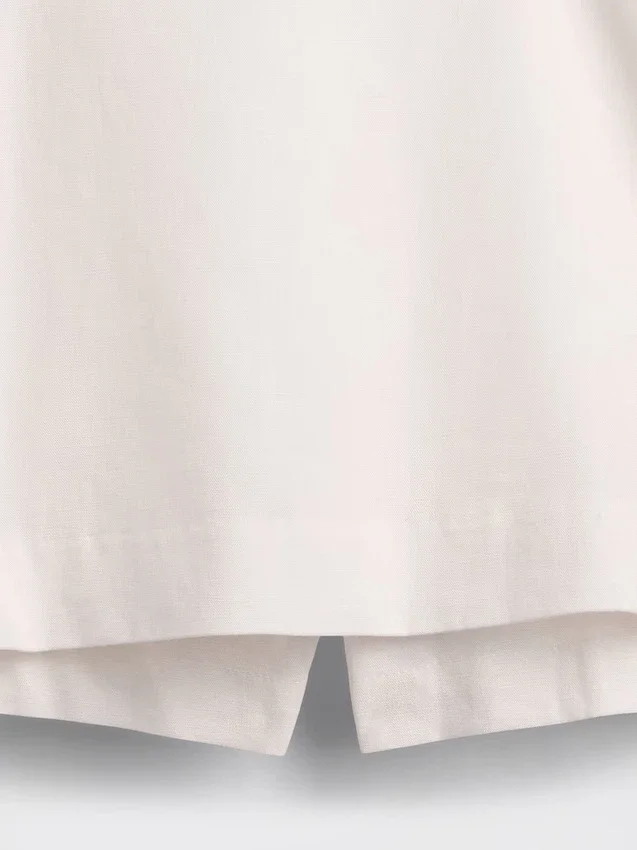 Mini-Skort aus Leinenmischung