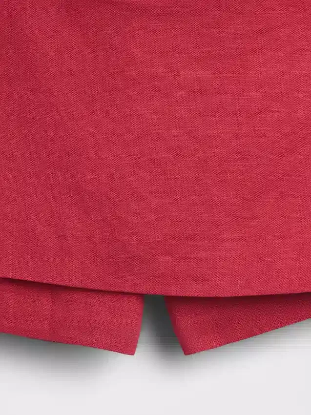 Mini-Skort aus Leinenmischung