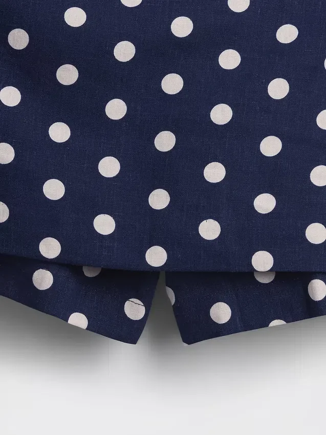 Mini-Skort aus Leinenmischung