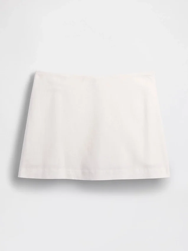Mini-Skort aus Leinenmischung