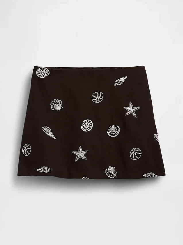 Mini-Skort aus Leinenmischung
