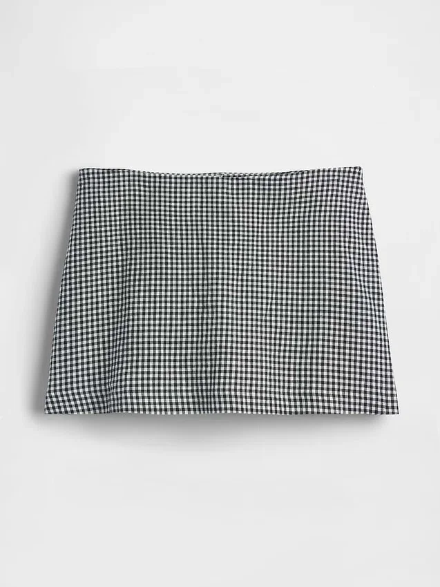 Mini-Skort aus Leinenmischung