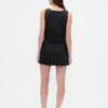 Mini-Skort aus Leinenmischung mit Knopfleiste