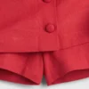 Mini-Skort aus Leinenmischung mit Knopfleiste