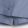 Mini-Skort aus Leinenmischung mit Knopfleiste