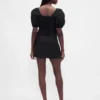 Mini-Skort aus Leinenmischung mit niedriger Leibhöhe