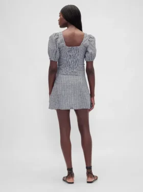 Mini-Skort aus Leinenmischung mit niedriger Leibhöhe