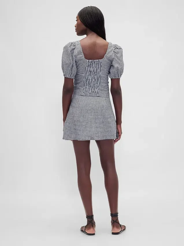 Mini-Skort aus Leinenmischung mit niedriger Leibhöhe