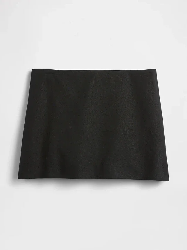 Mini-Skort aus Leinenmischung mit niedriger Leibhöhe