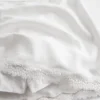 Mini-Skort aus Leinenmischung mit Spitzenbesatz