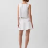 Mini-Skort aus Popeline mit tief sitzendem Bund