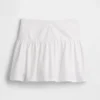Mini-Skort aus Popeline mit tief sitzendem Bund