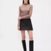 Mini-Skort aus veganem Leder