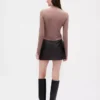 Mini-Skort aus veganem Leder