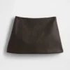 Mini-Skort aus veganem Leder