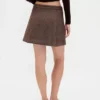 Mini-Skort aus Wollmischung mit Falten