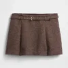 Mini-Skort aus Wollmischung mit Falten
