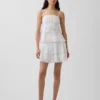 Mini-Skort mit Biesen und Spitzenbesatz