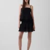 Mini-Skort mit Biesen und Spitzenbesatz