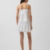 Mini-Skort mit Biesen und Spitzenbesatz