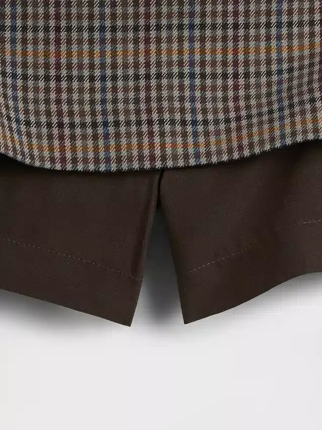 Mini-Skort mit Fischgrätenmuster