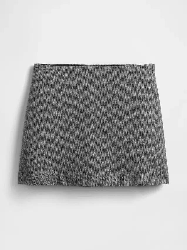 Mini-Skort mit Fischgrätenmuster