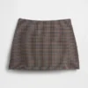 Mini-Skort mit Fischgrätenmuster