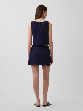 Mini-Skort mit Lochstickerei