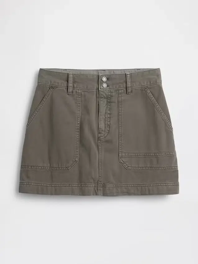 Mini-Utility-Skort mit hoher Leibhöhe