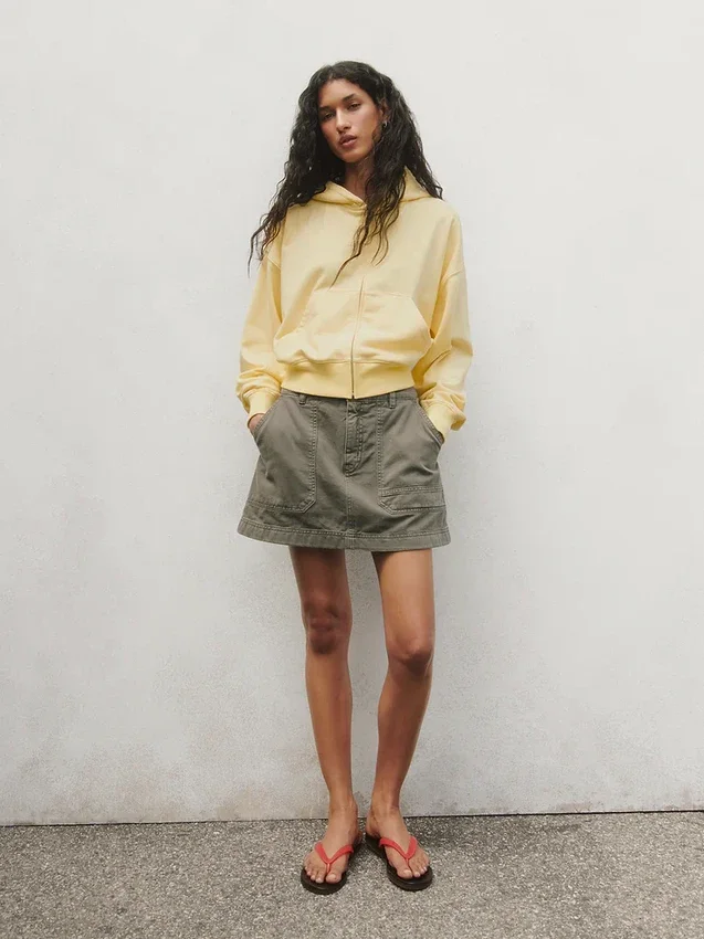 Mini-Utility-Skort mit hoher Leibhöhe