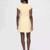 Minikleid aus Leinenmischung mit Flügelärmeln