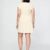 Minikleid aus Leinenmischung mit Flügelärmeln