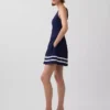 Minikleid aus Leinenmischung mit tief sitzender Taille