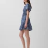 Minikleid aus Popeline mit Flatterärmeln