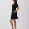 Minikleid aus Popeline mit Flatterärmeln