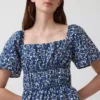 Minikleid aus Popeline mit Flatterärmeln