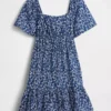 Minikleid aus Popeline mit Flatterärmeln