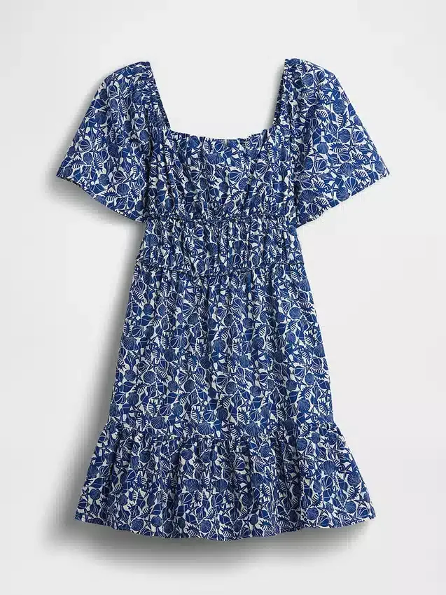 Minikleid aus Popeline mit Flatterärmeln