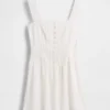 Minikleid mit Biesen und tief sitzender Taille