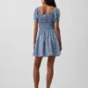 Minikleid mit geraffter Taille