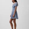 Minikleid mit geraffter Taille