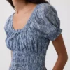 Minikleid mit geraffter Taille