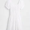 Minikleid mit gesmokter Taille