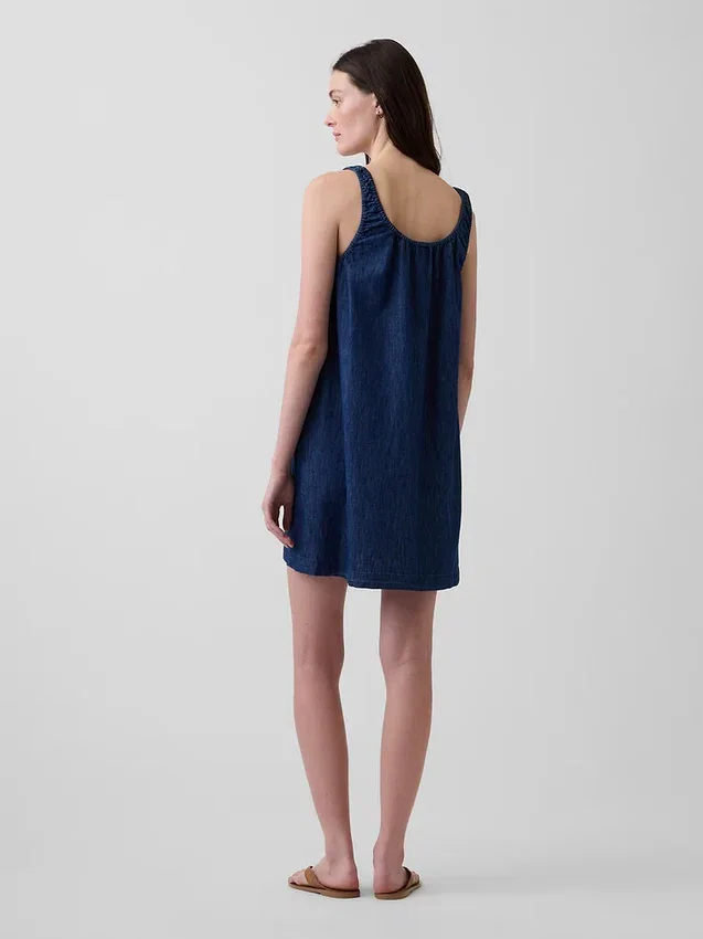 Minikleid mit Knopfleiste vorne